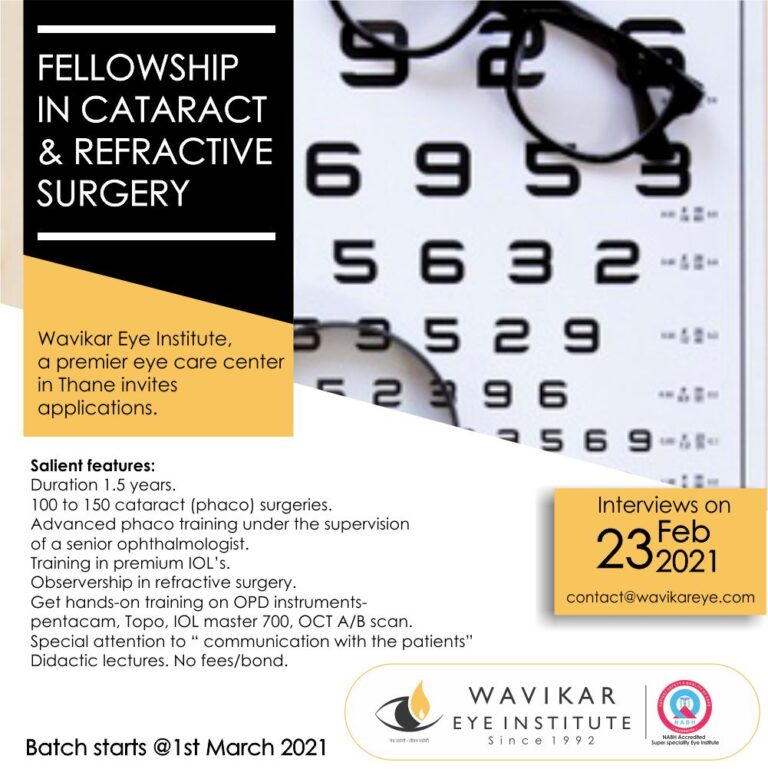Wavikar Eye Institute fellowship program